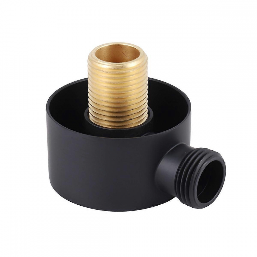 Wall Supply Elbow,Brass Round Wall Mount Shower Hose Connector Accessories G1/2Inch Water Outlet 6472608787401