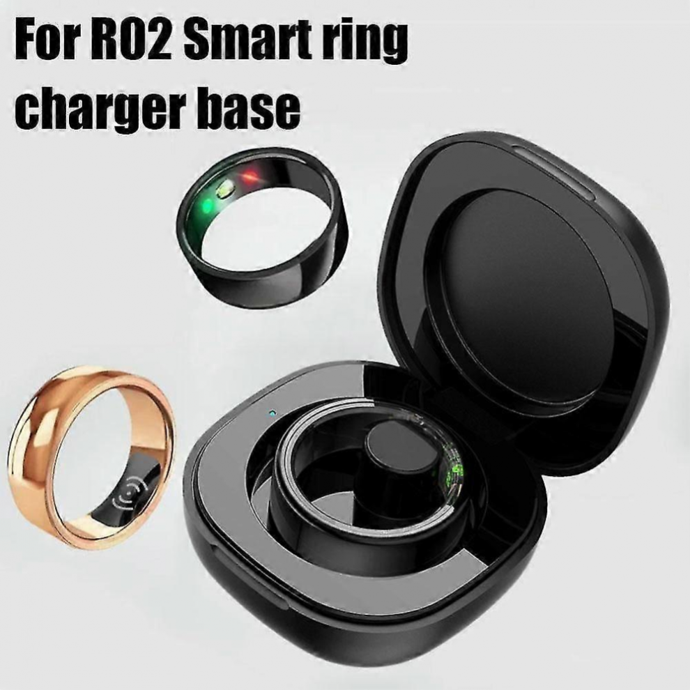Smart Ring Charging Compartment Compatible With R02 Smart Ring Charger Base Black 6472608688654