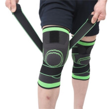 Knee protectors, breathable elastic knee guards for outdoor sports (Green, M)