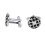 Black Check Designs Mens Cufflinks 2Pcs Brass Formal-Black Grid 1