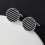 Black Check Designs Mens Cufflinks 2Pcs Brass Formal-Black Grid 4