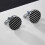 Black Check Designs Mens Cufflinks 2Pcs Brass Formal-Black Grid 7