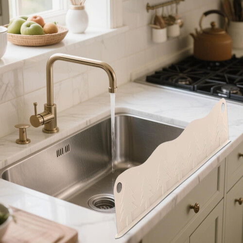 Water Splash Guard  Silicone Suction Stopper, Faucet Protector, Drain Shield 1