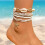 7Pcs Adjustable Sea Shell Starfish Foot Chain-Anklet style two 6
