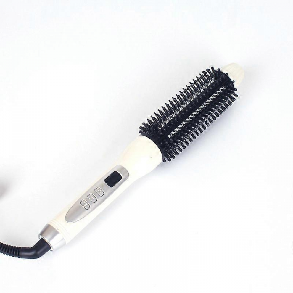 Curling Iron Brush, Hot Brush Professional Anti-scald Instant Heating Curling Irons Suitable Heated Styler Brush for Long/Short Hair