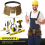 19 Pockets Tool Belt, DIY Adjustable Practical Belt, Tool Bag for Men, Pink (AAA) 4