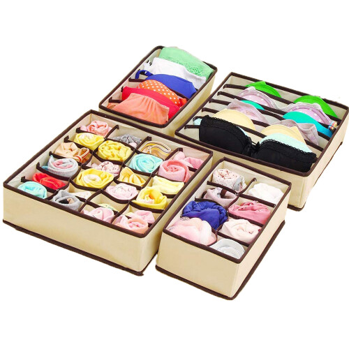 Mesh Nylon Material Organizer, Non-Woven Fabric Construction, Save Space And Time, Easy To Clean, For Closet And Drawer, Visualized Grid Storage, Mois