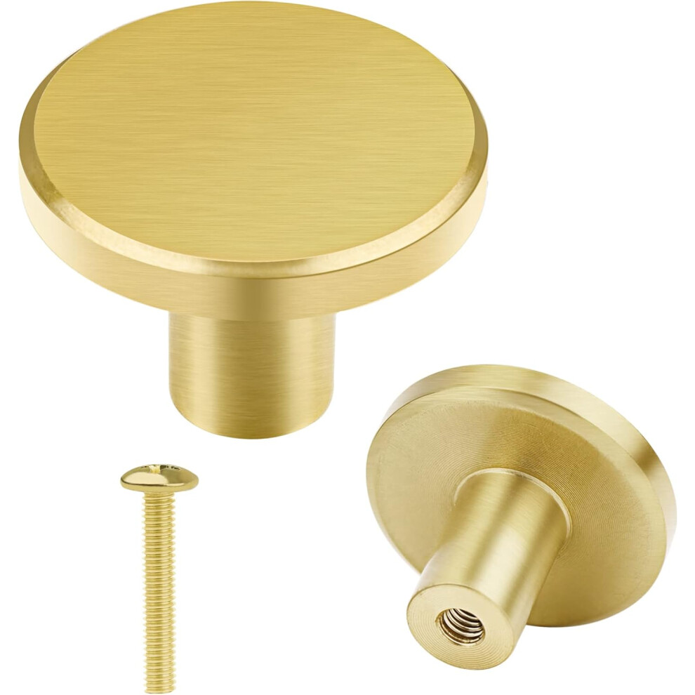 Dresser Knobs, Solid Brass Cabinet Hardware With Round Design For Elegant Home Upgrade, Easy Installation With Pre-Included Screws, Suitable For Kitch 9554910069806