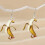 Comical Duck Banana Design Acrylic Earrings Whimsical Style 5