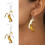 Comical Duck Banana Design Acrylic Earrings Whimsical Style 2