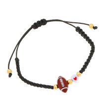 Football Rugby Tennis Bead Sports Bracelet Adjustable-rugby.