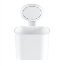 Tandenborstelhouder met zelfafvoerend water, gemakkelijk los te maken en waterdicht, wit, 2 stuks