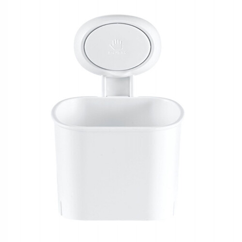 Soporte para cepillo de dientes con drenaje automático, fácil de usar e impermeable, blanco, 2 unidades.