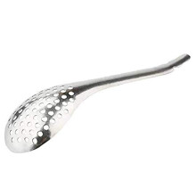 Caviar Spoon Short Handle Stainless Steel Small Slotted Spoon Cooking Kitchen Tool