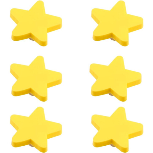 Cute Drawer Knobs, Star-Shaped Soft Silicone Rubber Pulls, Reliable Quality for Kids' Room, Easy Installation