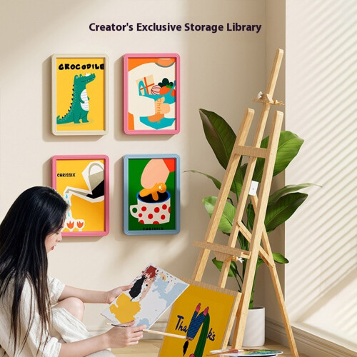 Front Opening Kids Artwork Frame Changeable,Artwork-Pink 2