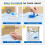 1SET Universal Toilet Flapper Replacement Kit 2 Inch Toilet Tank Flapper with 2 Stainless Chains Replacement 5