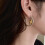 Retro C-shaped Pentagrams Star Starry Drop Earring Stylish 6