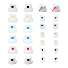Spray Paint Nozzle Caps Set, 26 Universal Replacement Tips, Master Cap Collection Universal SprayCan Nozzle Kit