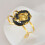 Elegant Adjustable Open Stainless Steel Bangle For-B1193 mao 7