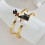 Elegant Adjustable Open Stainless Steel Bangle For-B1193 mao 5
