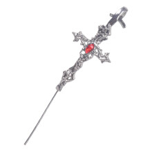 Gothic Crosses Earrings Punk Style Alloy Ear-Black Zinc Plated