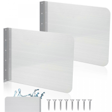 2 Pcs Stainless Steel Side Splash Guard for Commercial Restaurant Hand Sink 17 x 12 Inch