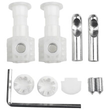 Wall Hung Toilet Fixing Bolts Kit Zinc Plated Metal Fasteners for Secure Wall Mounting, Easy Installation White