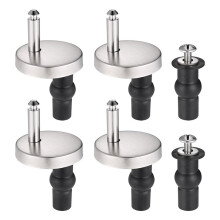 Set of 6 Toilet Seat Attachments, Screws for Toilet Seat, Hinge for Toilet Lid Attachment,Blind Hole Fixings Hinges