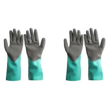4X Reusable Heavy Duty Safety Work Gloves, Acid,Labor Protection Wear-Resistant,Anti-Skid and Anti Cutting Rubber Gloves