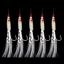 5/10/15PCS Mackerel Feathers Cod Lures Ideal Sea Fishing Lures for Boat Tackle Ref: 4346