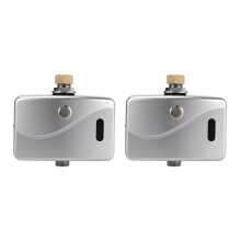2X Automatic Electric Urinal Flush Valve Sensor&Manual 2 Function Exposed Wall Mount DC6V Urine Flushing