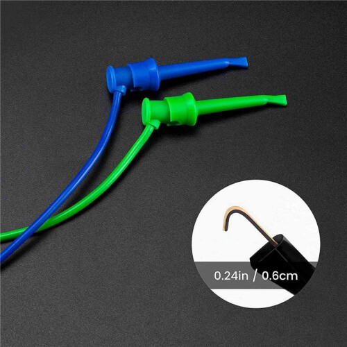10PCS Test Hook Wire Stackable Banana Plug to  Grabber Multimeter Test Lead Set Flexible Wire Leads 500V/5V 39 Inch 1