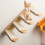 Natuurlijk hout Katten klimladder Wandgemonteerd-Drie lagen 4