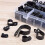 400Pcs R-Type P-Type Cable Clamps Plastic Nylon Wire Clip Assortment Kit Hardware Tools Cable Clip Buckle Clips Ties 3