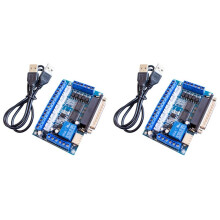 2X MACH3 Interface Board CNC 5 Axis with Optocoupler Adapter Stepper Motor Driver + USB Cable