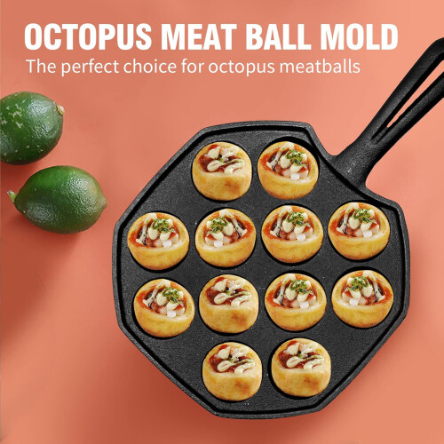 Multifunctionele Takoyaki-grillpan 14-gaats ijzeren-B 2