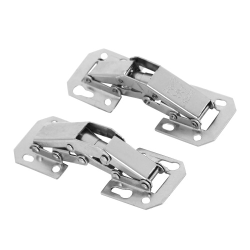 4Pcs Soft Close Kitchen Cupboard Cabinet Wardrobe 90degree Door Hinges & Screws 2