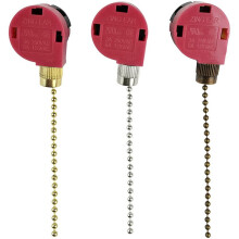 6PC Ceiling Fan Switch 3 Speed 4 Wire Zing Ear ZE-268S6 Fan Pull Chain Switch Replacement Speed Control Switch Copper