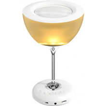 Bluetooth-luidspreker bureaulamp - Draadloze kaartinvoer draagbare luidspreker met RGB-sfeerverlichting - Klein nachtlampje voor het afspele