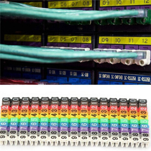 Clip- String Cable  Boxed Plastic Number Number Wire Label Tube Set Color Cable  (300PCS KCM-1.5MM) 2