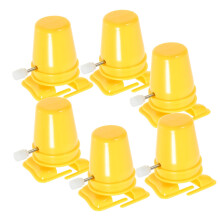 6pcs Yellow Clockwork Robot Mechanism for DIY Walking Toy Legs and Wind Up Craft Repairs