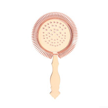 304 Stainless Steel Cocktail Strainer Pointed Tail Handle Fine Mesh 10 cm Diameter Rose Gold Finish