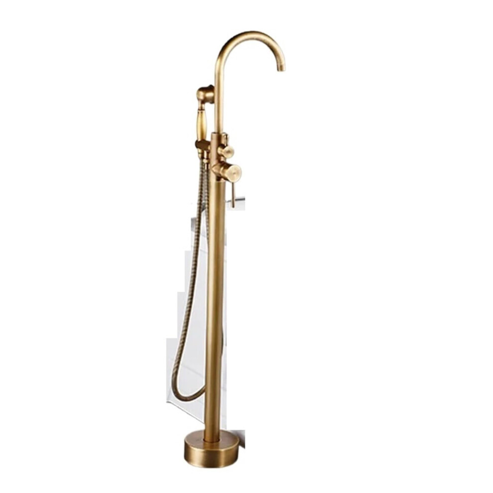 Antique Brass Freestanding Bathtub Shower Faucet With 360 Swivel Spout Bath Mixer 9426802772289
