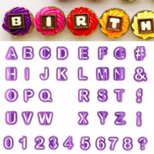 40 x Digit Alphabetical Cake Stencils, Food Grade Plastic, Easy to Use