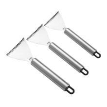 Fish Scale Scraper Stainless Steel Fish Descaler Kitchen Tool Silver