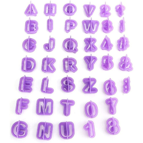 40 x Digit Alphabetical Cake Stencils, Food Grade Plastic, Easy to Use 2