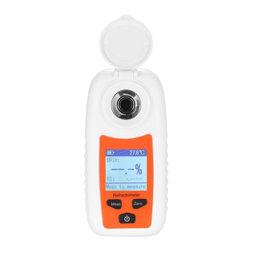 Sugar Brix Meter LCD Digital Refractometer Handheld Honey ATC Tester (White)