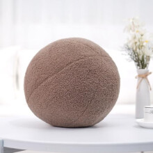 30 cm 3D Round Cushion Plush Ball for Living Room Bedroom (Mocha Brown)