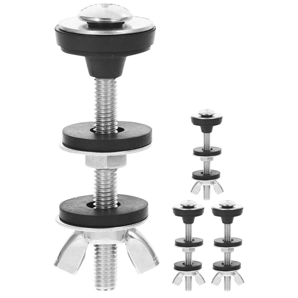 4Pcs M6 Stainless Steel Toilet Tank Bolts With Washers And Gaskets For Bowl Fixing 9001264830243